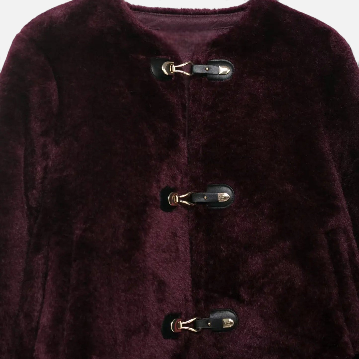 Plain Dept | Women’s Faux Fur Toggle Button Jacket