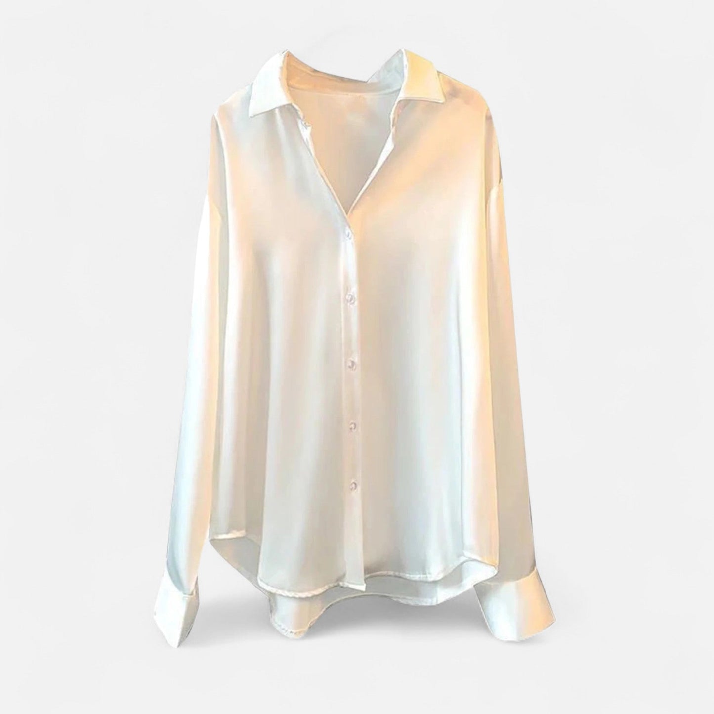 Plain Dept | Women’s Silk Satin Blouse – Autumn Poise Edition