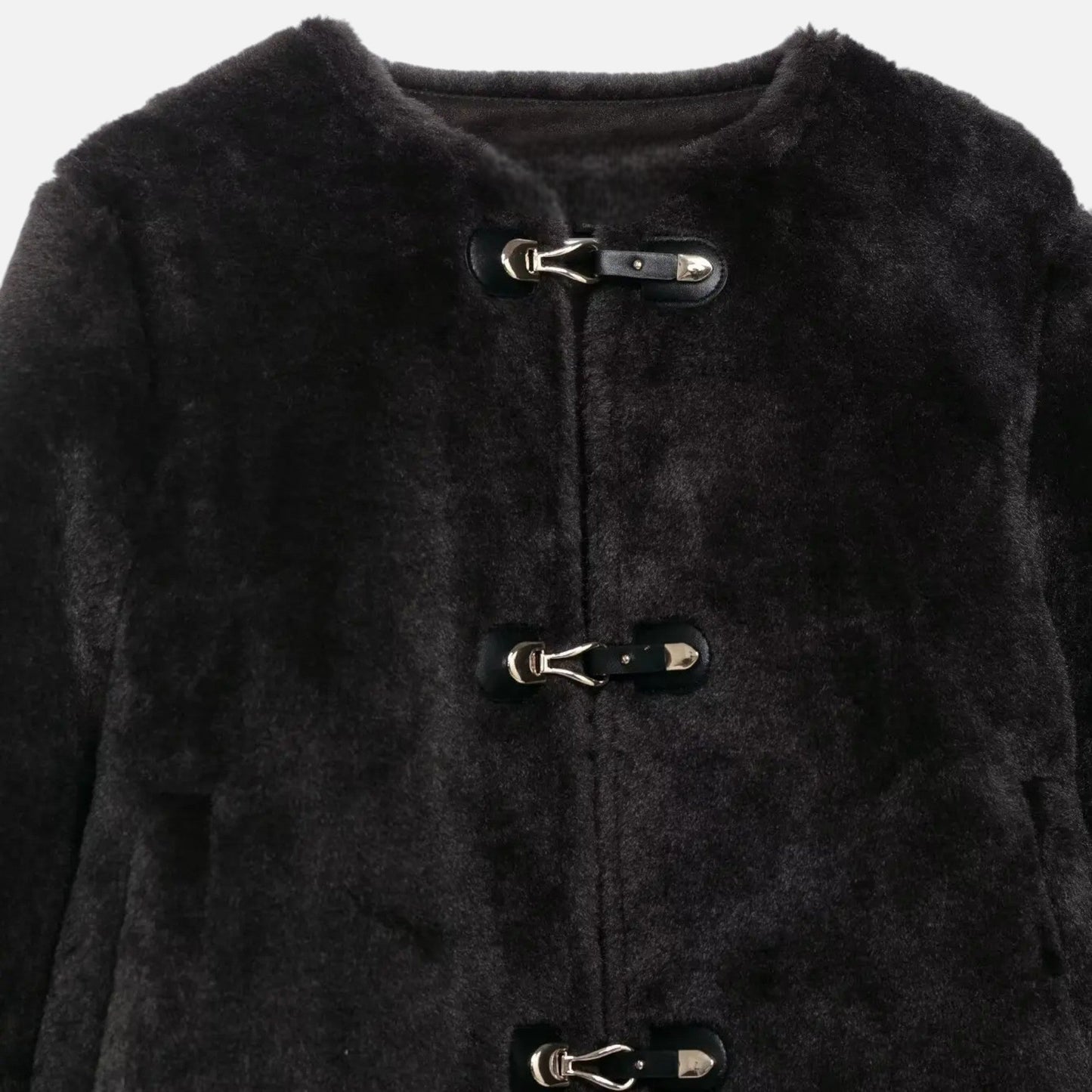 Plain Dept | Women’s Faux Fur Toggle Button Jacket