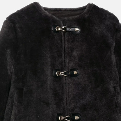 Plain Dept | Women’s Faux Fur Toggle Button Jacket