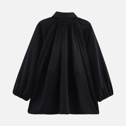 Plain Dept | Women’s Pleated Lapel Blouse