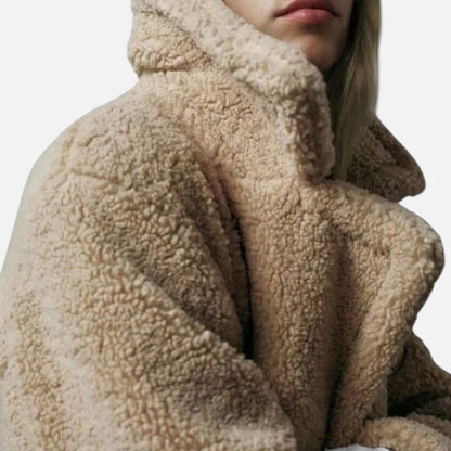 Plain Dept | Women’s Long Double-Breasted Teddy Coat