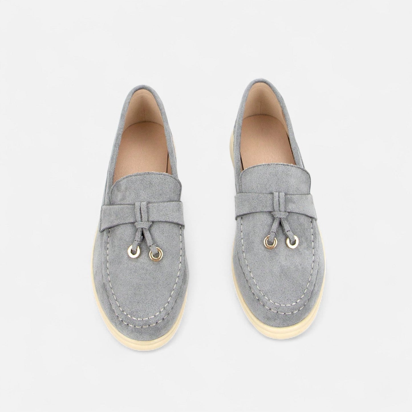 Women's Soft Leather Retro Slip-On Shoes – Chunky Sole Comfort