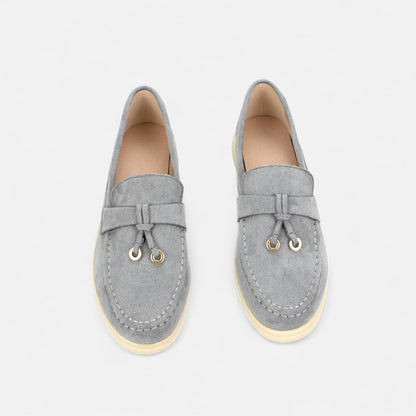 Women's Soft Leather Retro Slip-On Shoes – Chunky Sole Comfort