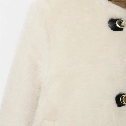 Plain Dept | Women’s Faux Fur Toggle Button Jacket