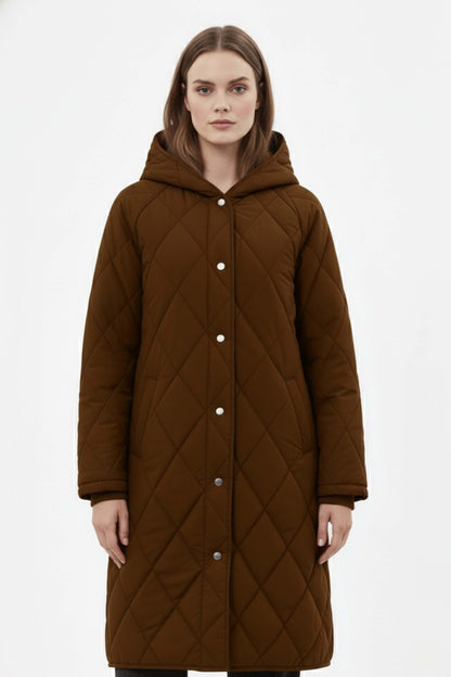 Caurelle | Women’s Long Quilted Puffer Coat – Effortless Warmth Meets Timeless Elegance