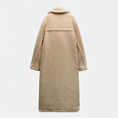 Plain Dept | Women’s Long Double-Breasted Teddy Coat