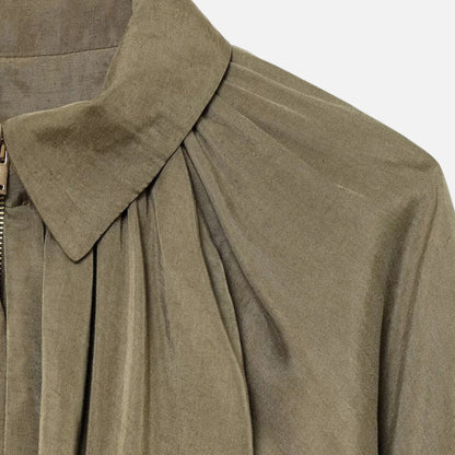 Plain Dept | Women’s Pleated Lapel Blouse