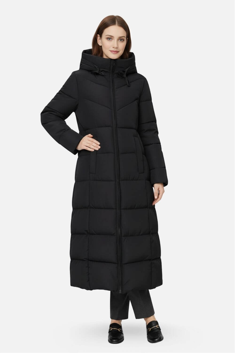 Women’s Long Hooded Puffer Coat