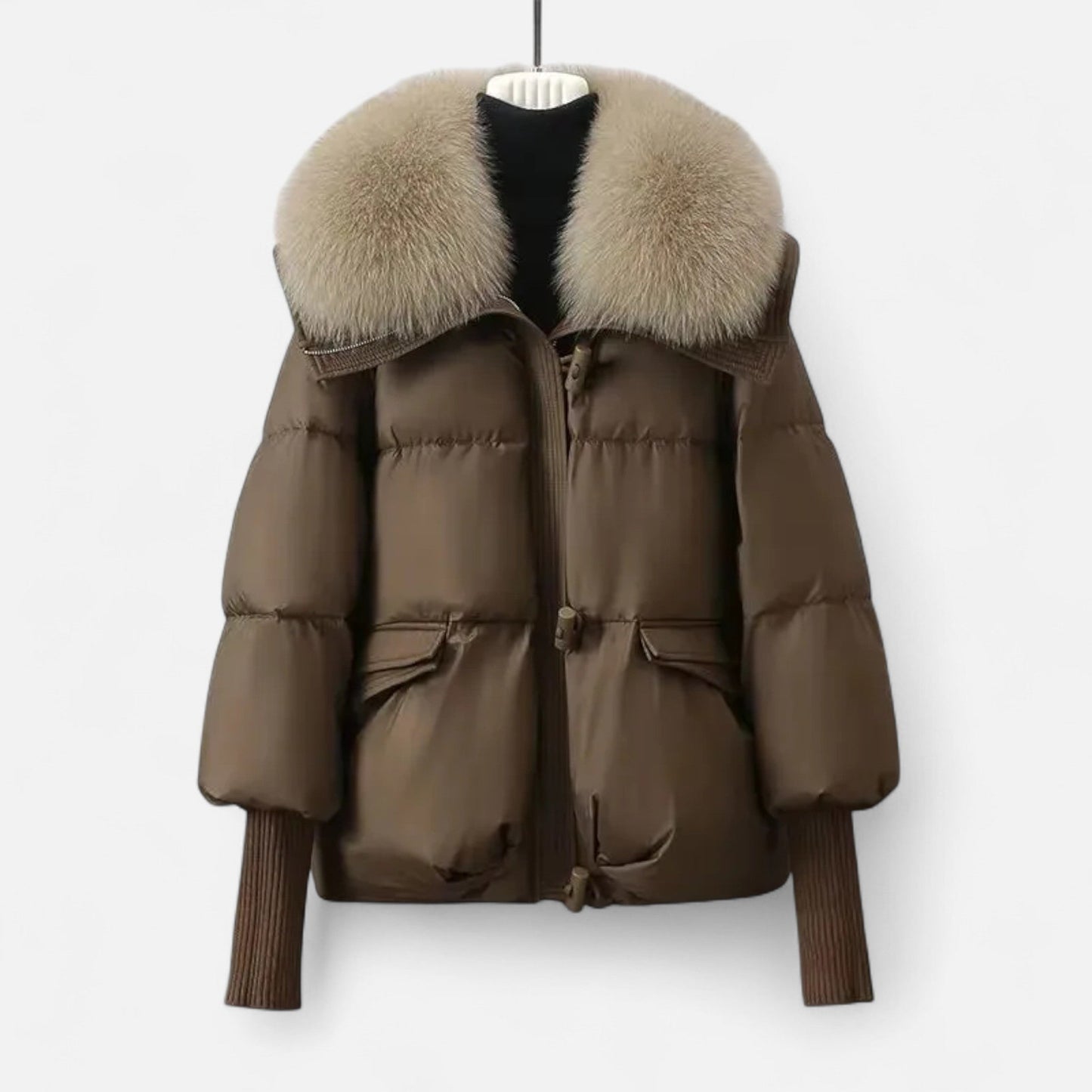 Plain Dept | Women’s Fur-Collar Down Cotton Jacket