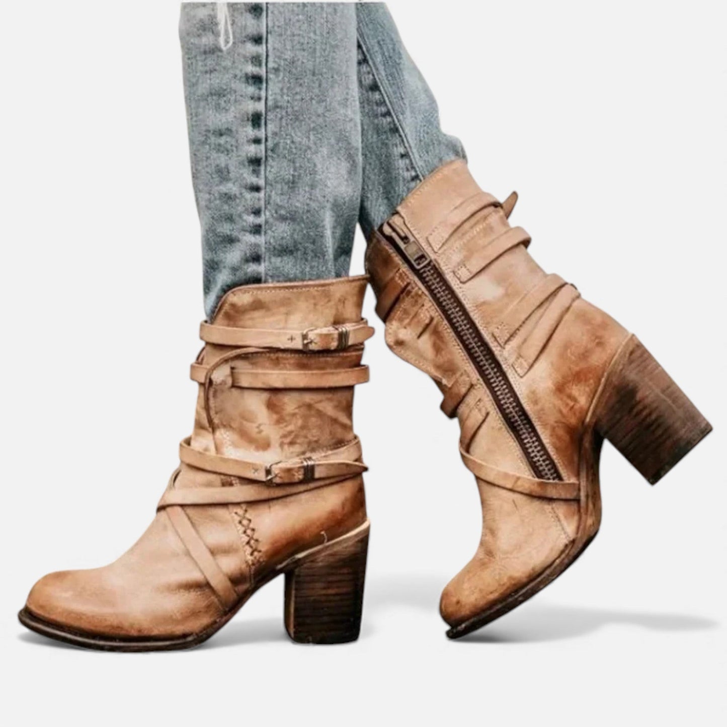 Plain Dept | Women’s Leather High-Knee Boots – Winter Heritage Elegance