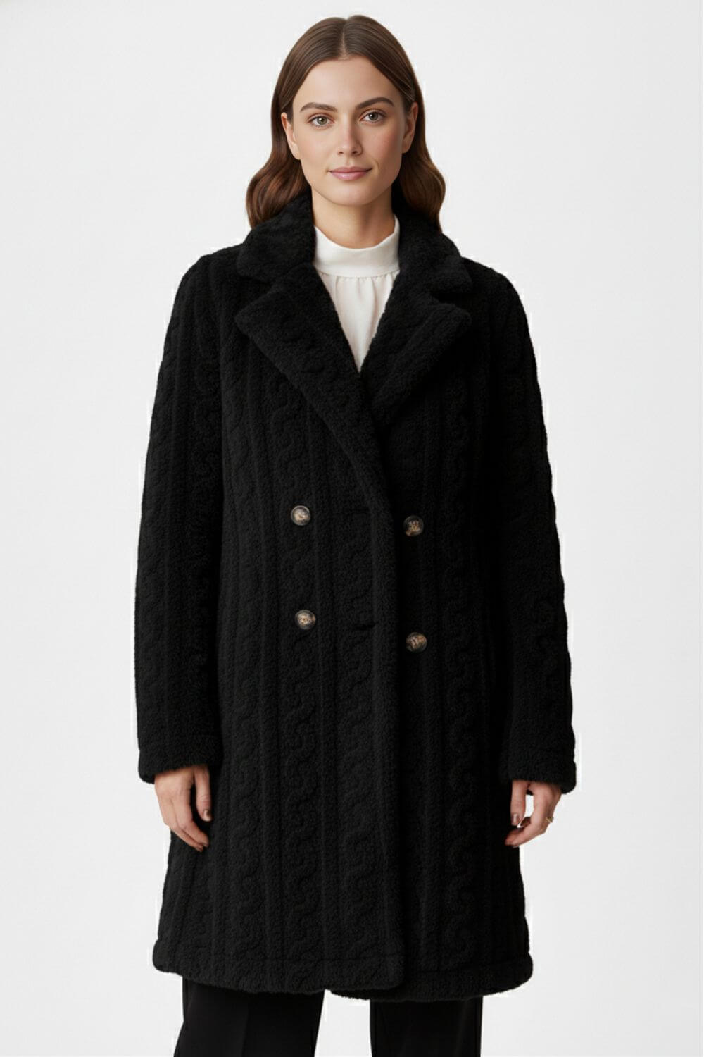 Women’s Textured Long Coat