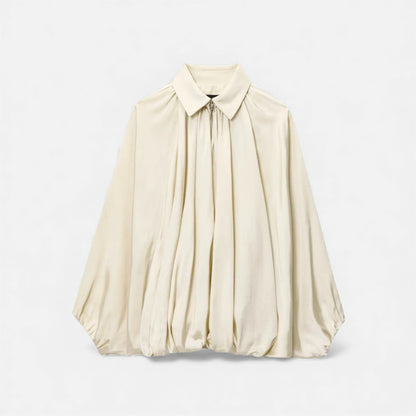 Plain Dept | Women’s Pleated Lapel Blouse