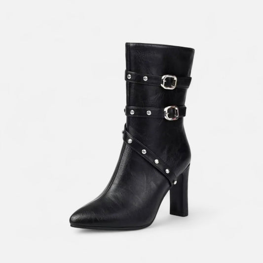 Plain Dept | Women’s Leather Ankle Boots – Winter Luxe Pointed Toe