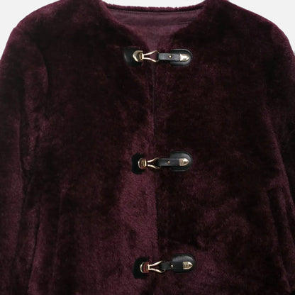 Plain Dept | Women’s Faux Fur Toggle Button Jacket