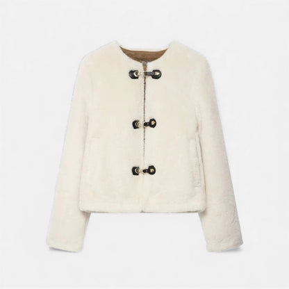 Plain Dept | Women’s Faux Fur Toggle Button Jacket