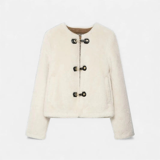 Plain Dept | Women’s Faux Fur Toggle Button Jacket