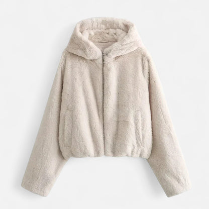 Plain Dept | Women’s Hooded Faux Fur Coat – Winter Luxe Comfort
