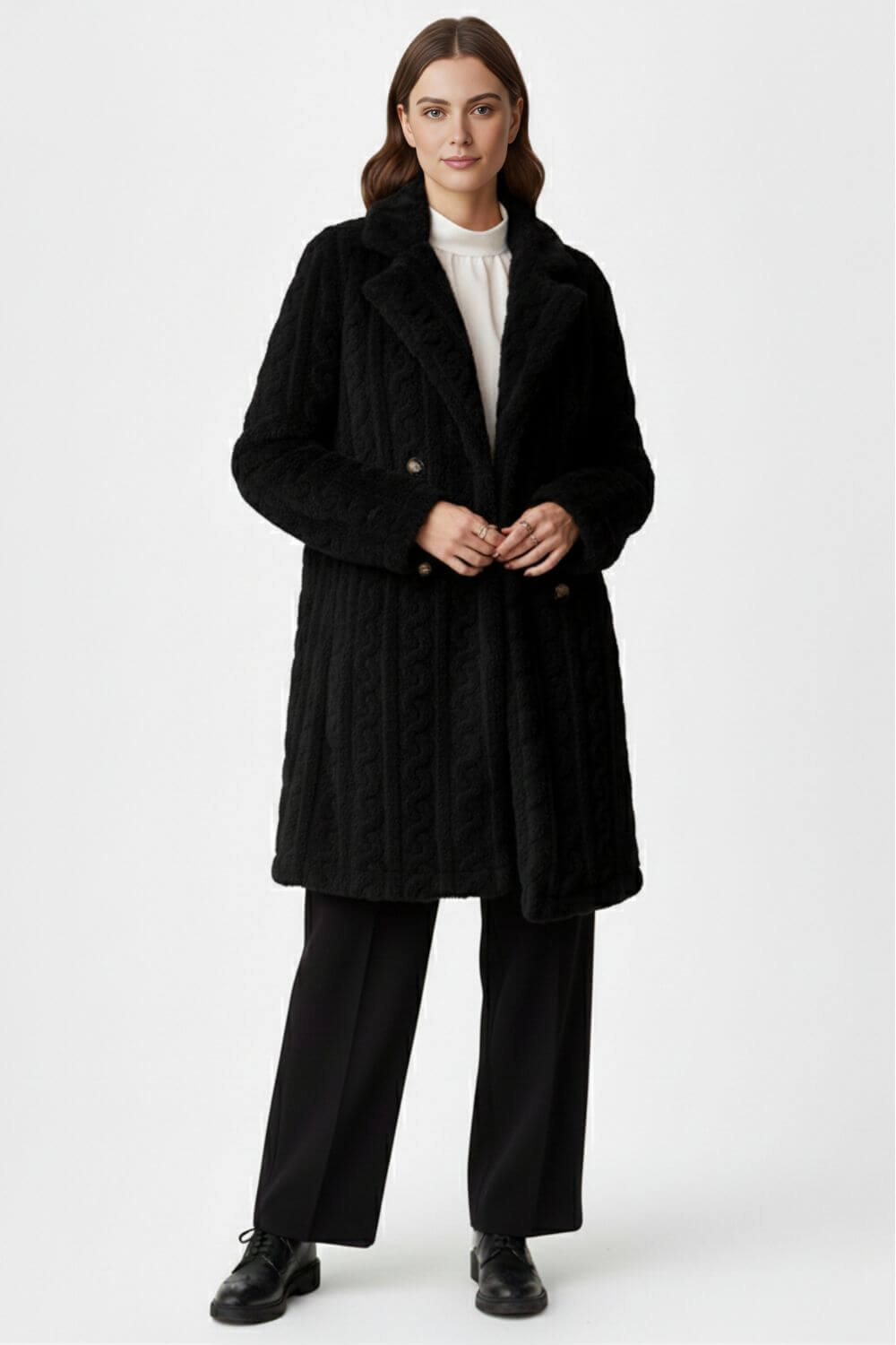 Women’s Textured Long Coat