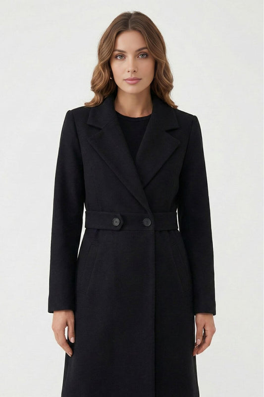Women’s Long Coat - Elegant Outerwear Warmth