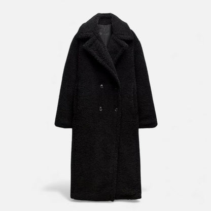 Plain Dept | Women’s Long Double-Breasted Teddy Coat