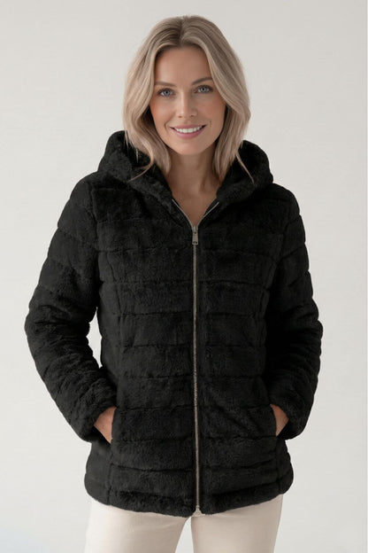 Caurelle | Women’s Faux Fur Fleece Puffer Jacket