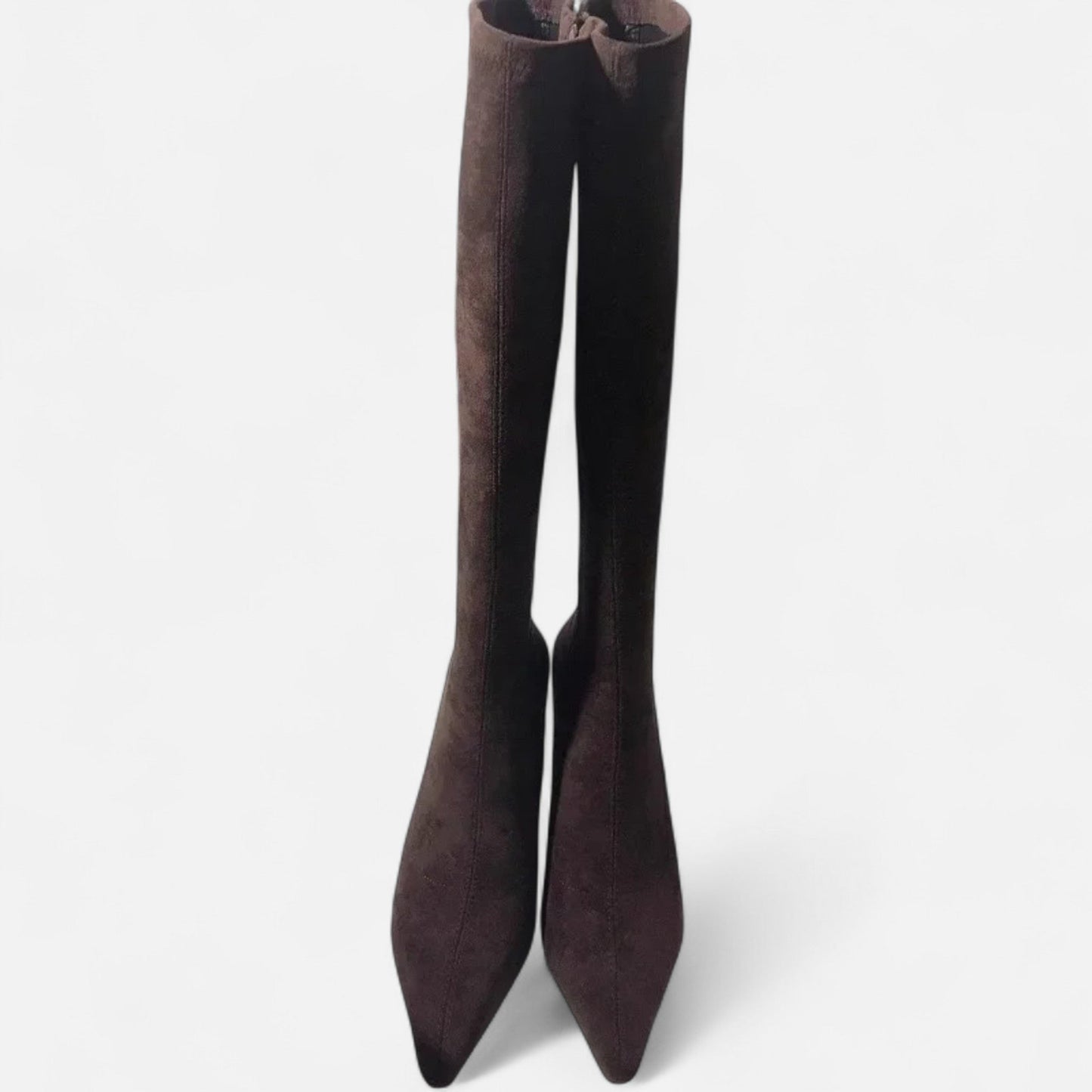 Plain Dept | Women’s Suede Thigh-High Heeled Boots