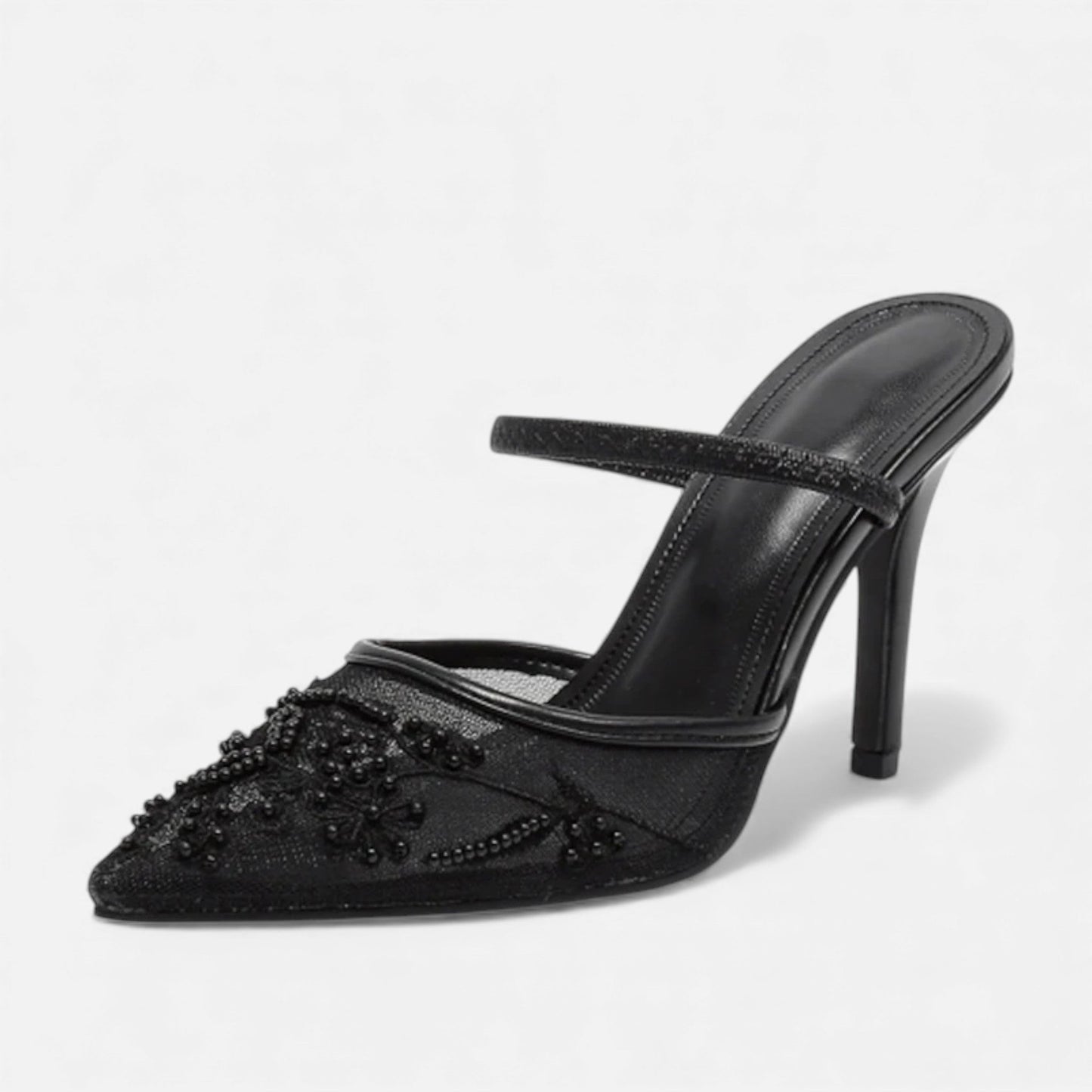 Plain Dept | Women’s Embroidered Mesh Designer Heels