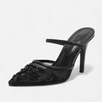 Plain Dept | Women’s Embroidered Mesh Designer Heels