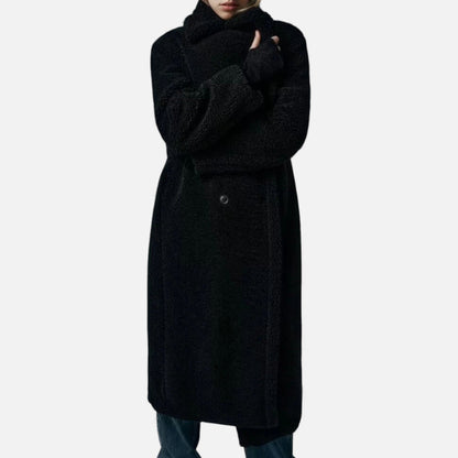 Plain Dept | Women’s Long Double-Breasted Teddy Coat