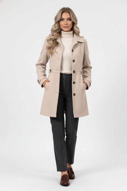 Caurelle | Women’s Elegant Buttoned Winter Coat