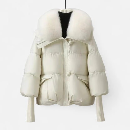 Plain Dept | Women’s Fur-Collar Down Cotton Jacket