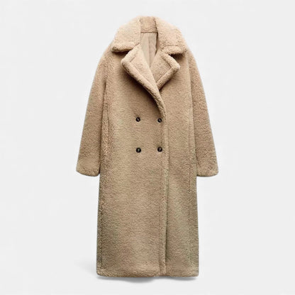 Plain Dept | Women’s Long Double-Breasted Teddy Coat
