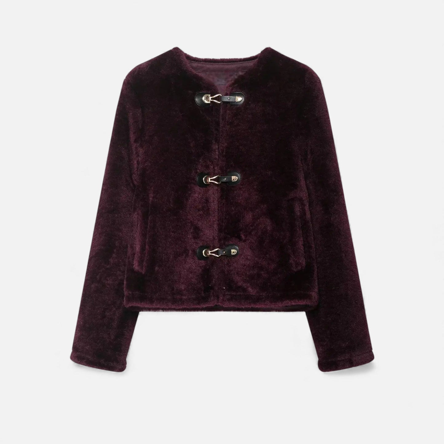 Plain Dept | Women’s Faux Fur Toggle Button Jacket