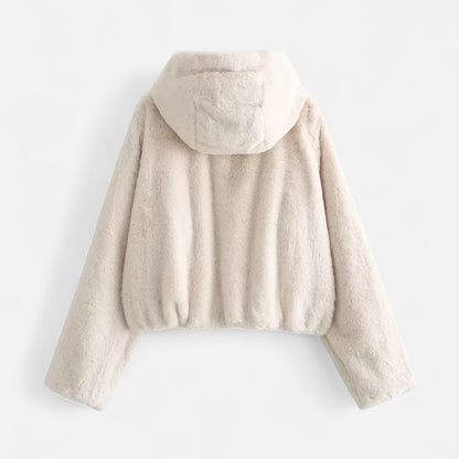 Plain Dept | Women’s Hooded Faux Fur Coat – Winter Luxe Comfort