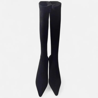 Plain Dept | Women’s Suede Thigh-High Heeled Boots