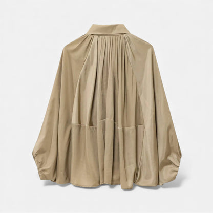 Plain Dept | Women’s Pleated Lapel Blouse