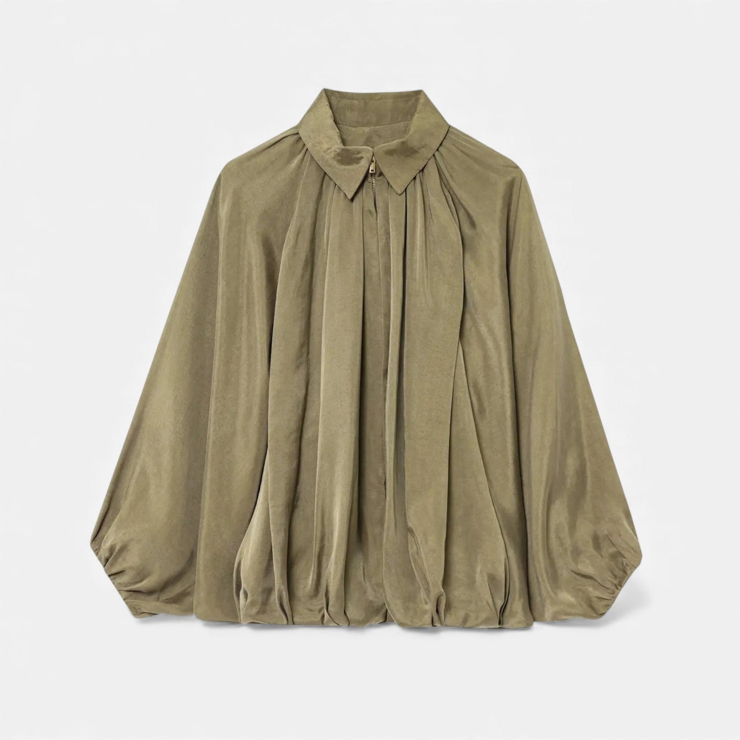 Plain Dept | Women’s Pleated Lapel Blouse
