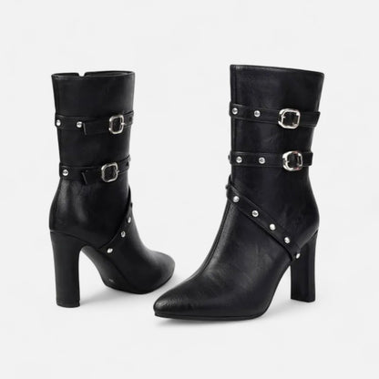 Plain Dept | Women’s Leather Ankle Boots – Winter Luxe Pointed Toe