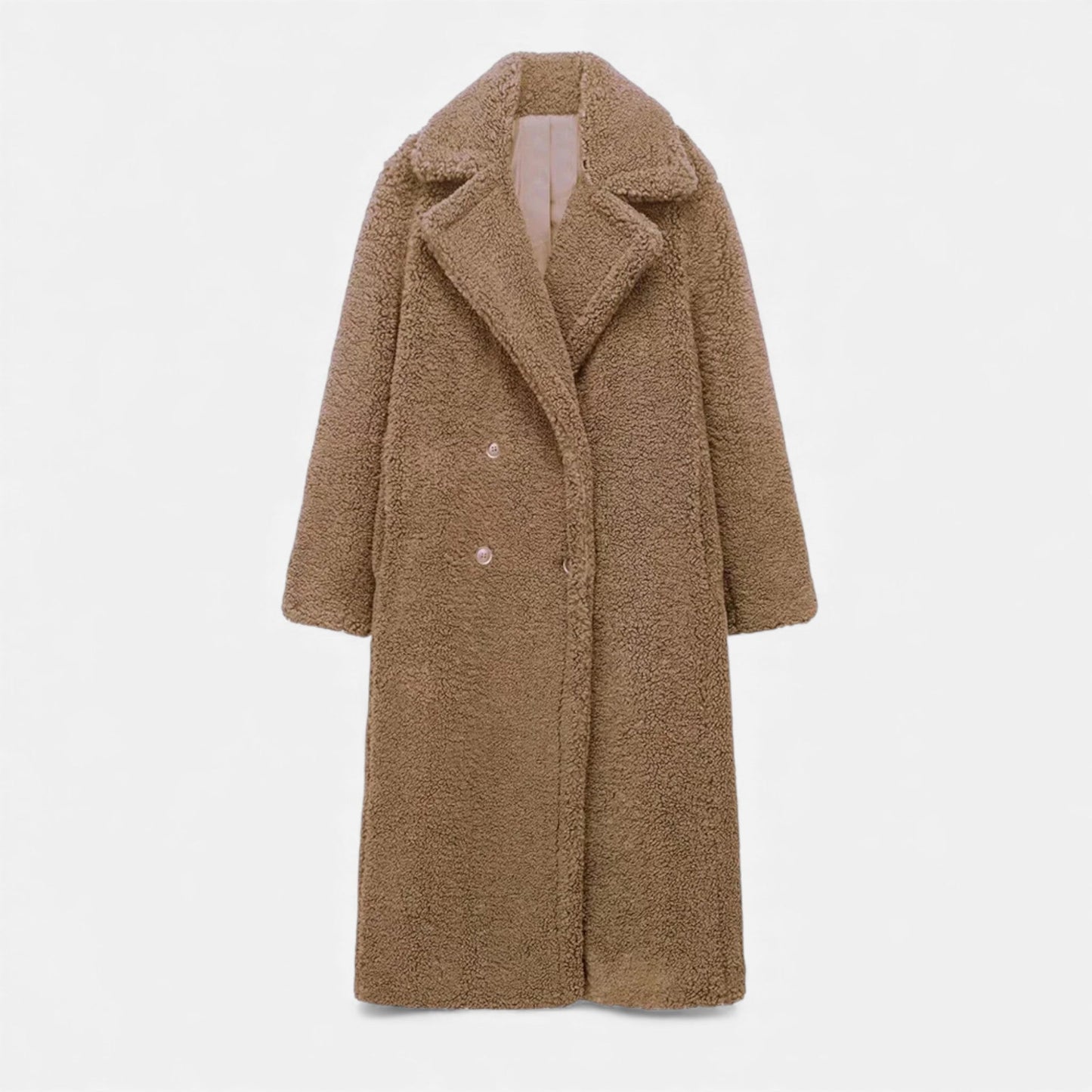 Plain Dept | Women’s Long Double-Breasted Teddy Coat