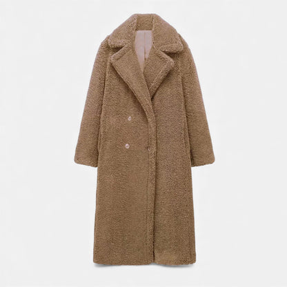 Plain Dept | Women’s Long Double-Breasted Teddy Coat