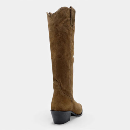 Plain Dept | Women’s High Knee Cow Suede Autumn Winter Boots