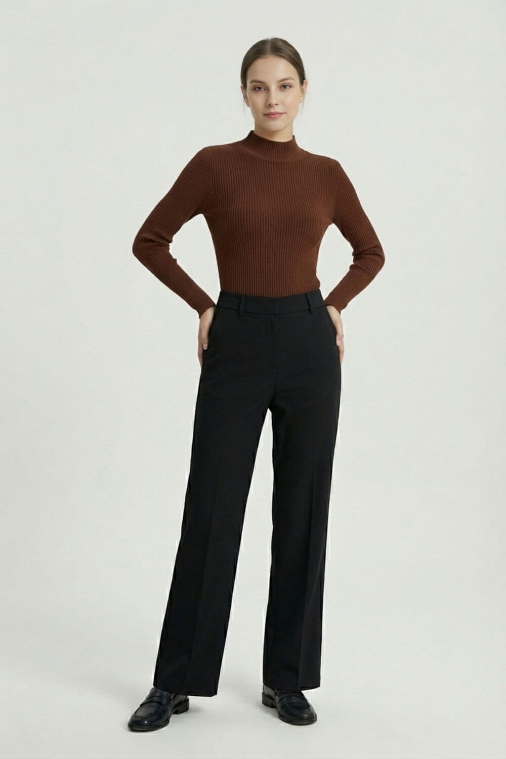 Caurelle | Women’s High Neck Stretch Knit Jumper
