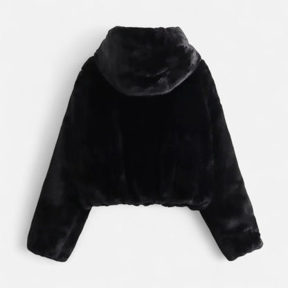 Plain Dept | Women’s Hooded Faux Fur Coat – Winter Luxe Comfort
