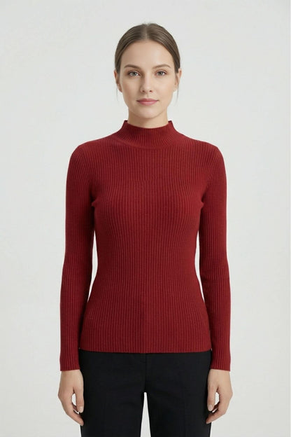 Caurelle | Women’s High Neck Stretch Knit Jumper