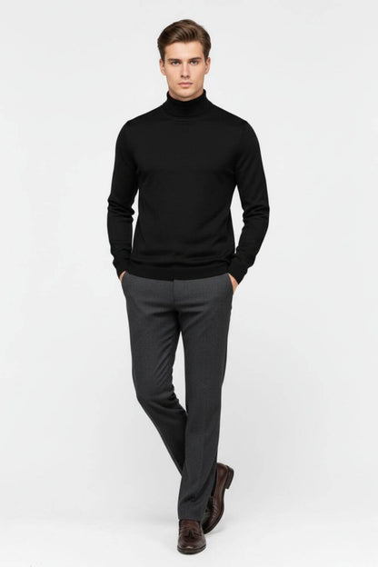Caurelle | Men’s Autumn & Winter Solid Turtleneck Pullover Jumper