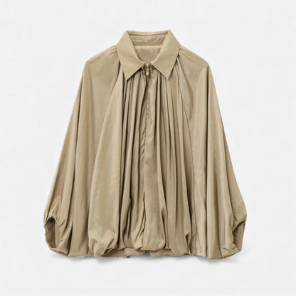 Plain Dept | Women’s Pleated Lapel Blouse