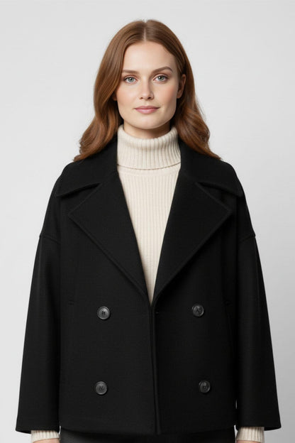 Caurelle | Women’s Cropped Double-Breasted Winter Jacket