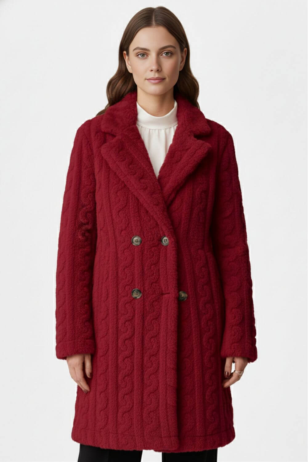 Women’s Textured Long Coat
