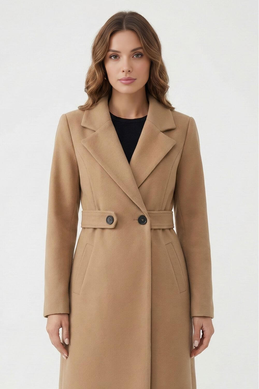 Women’s Long Coat - Elegant Outerwear Warmth